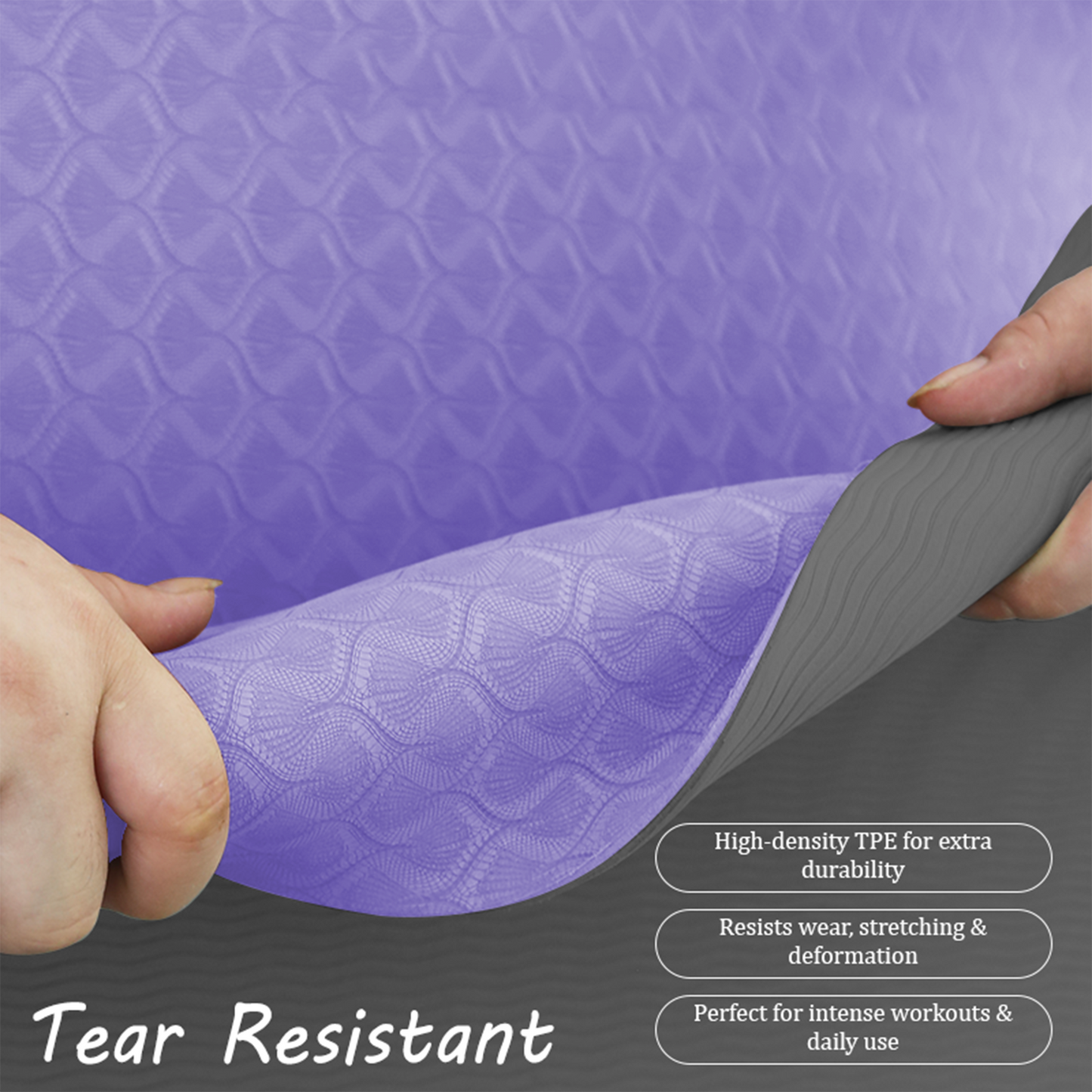 TPE Yoga Mat – Eco-Friendly, Non-Slip, Lightweight – Extra Thick for Comfort – Perfect for Yoga, Pilates, and Workouts