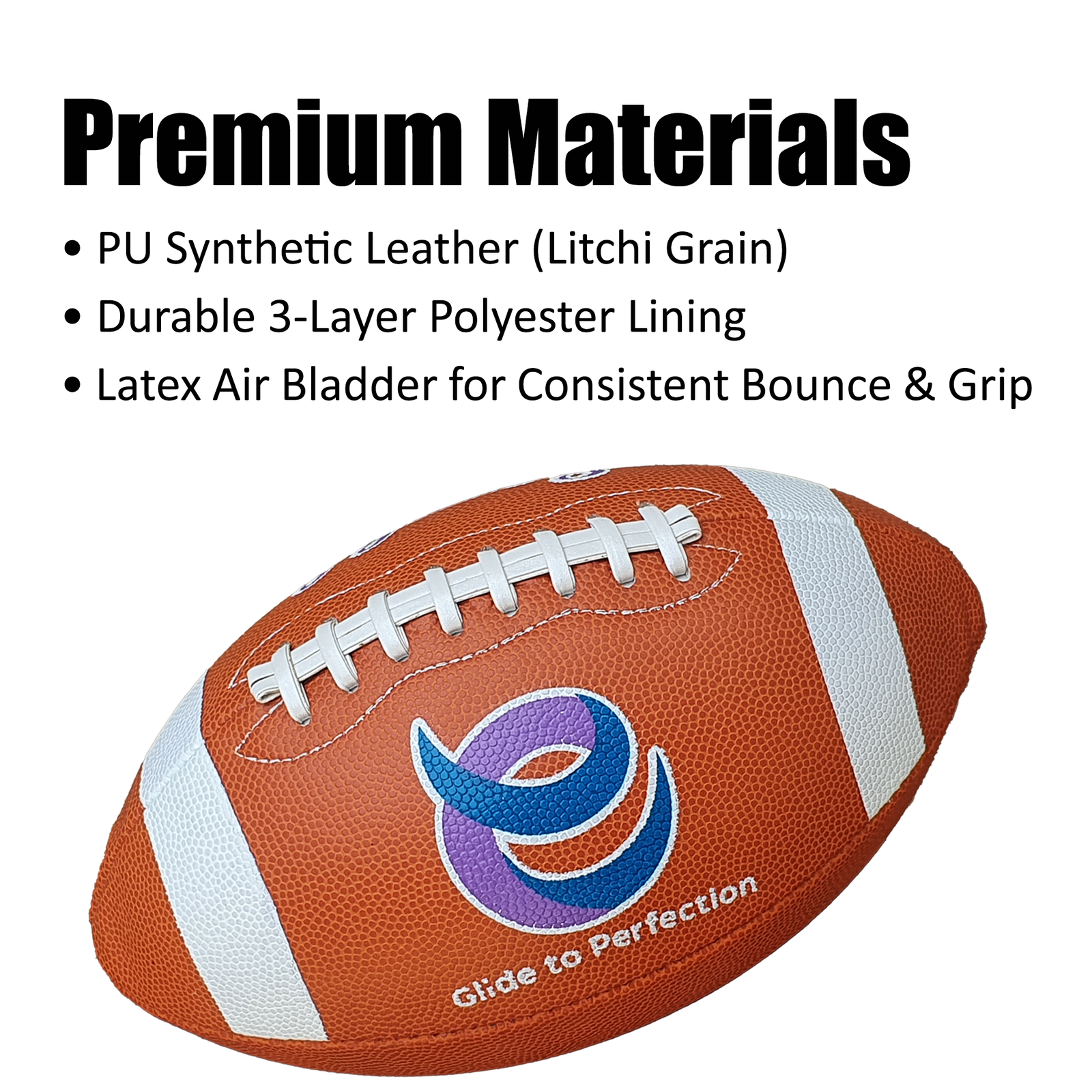 EverGlide Handmade American Football – Junior & Senior PU Grip Football - Image 3